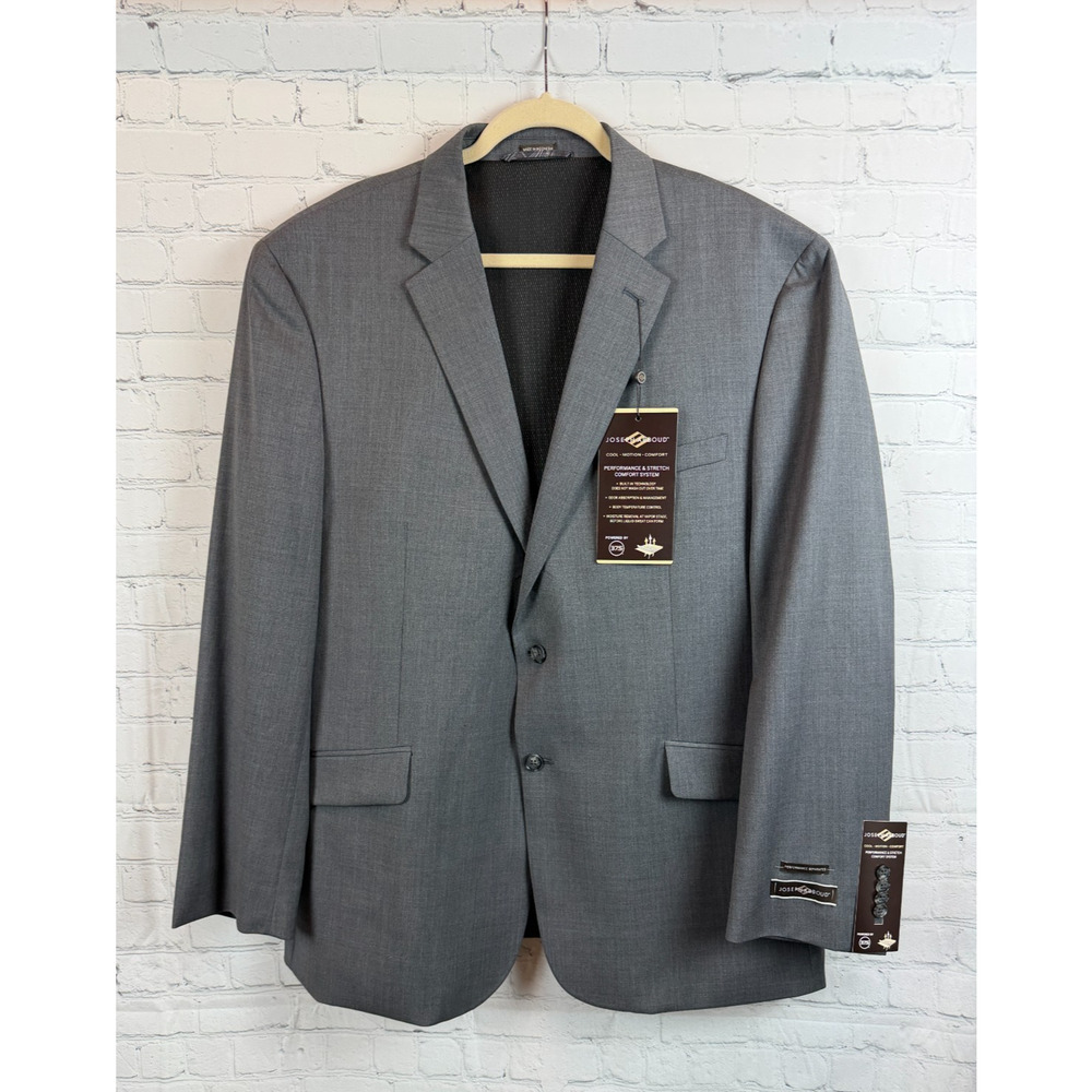 JOSEPH ABBOUD gray wool blend mens suit jacket blazer 48L NWT